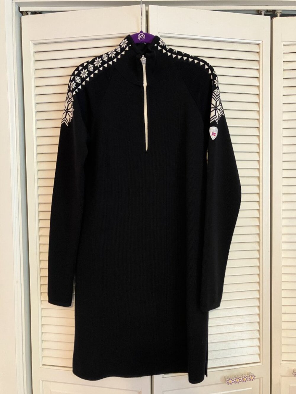 Dale of Norway Geilo Sweater Dress size Large, Black